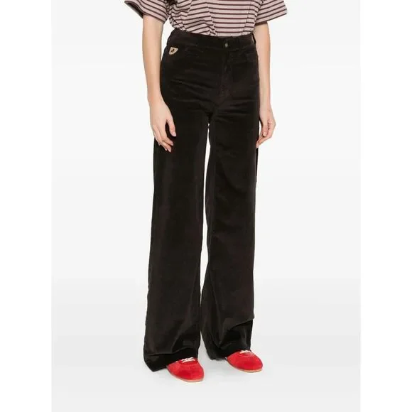 Lois Jeans Brown Trousers - High-Waisted Trousers Women